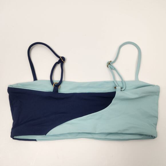 L*Space Ari Bikini Top in Blue Colorblock Size Small NWT - Picture 3 of 5